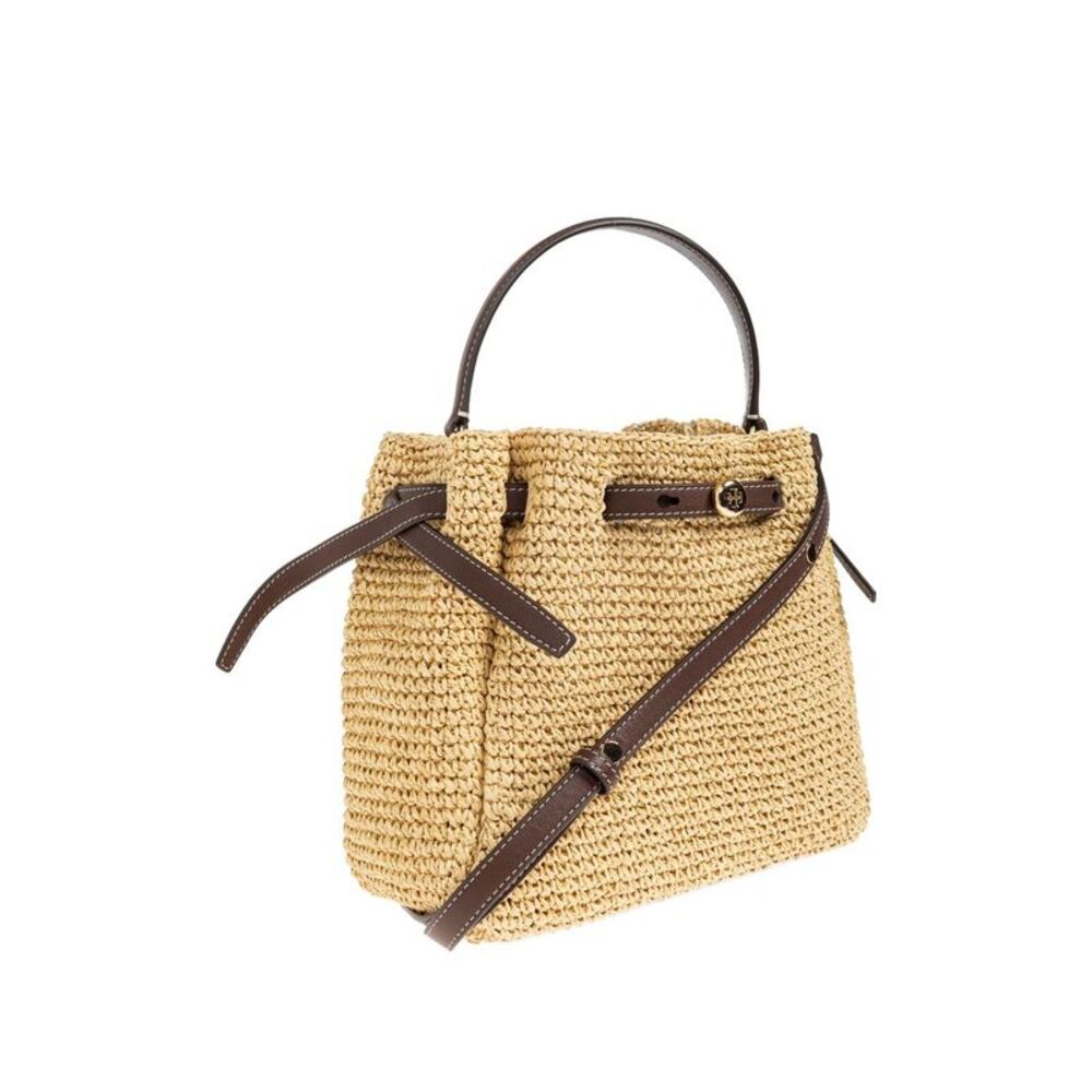 Tory Burch Women's Romy Straw Bucket Bag - Picture 4 of 6